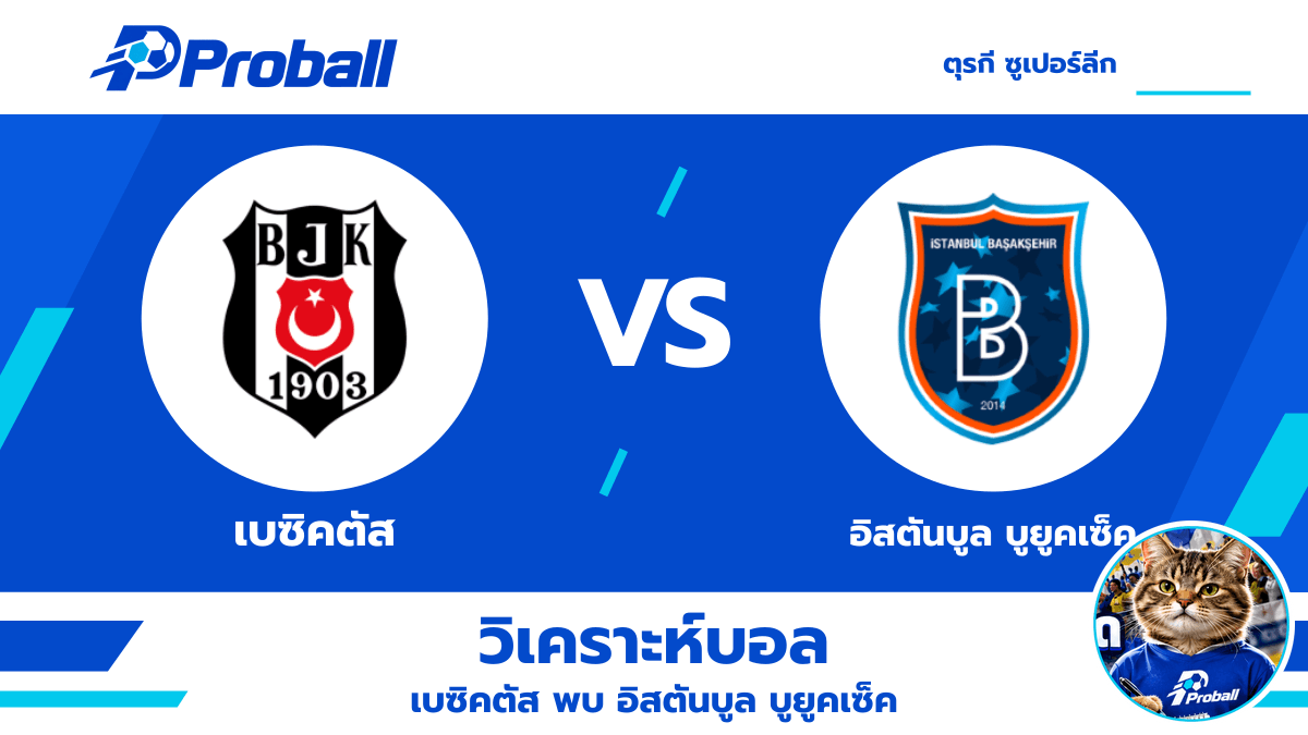 วิเคราะห์บอล ตุรกี ซูเปอร์ลีก เบซิคตัส VS อิสตันบูล บูยูคเซ็ค 26 ตุลาคม 2569 เจ้าบ้านมีลุ้นเบียดชนะ
