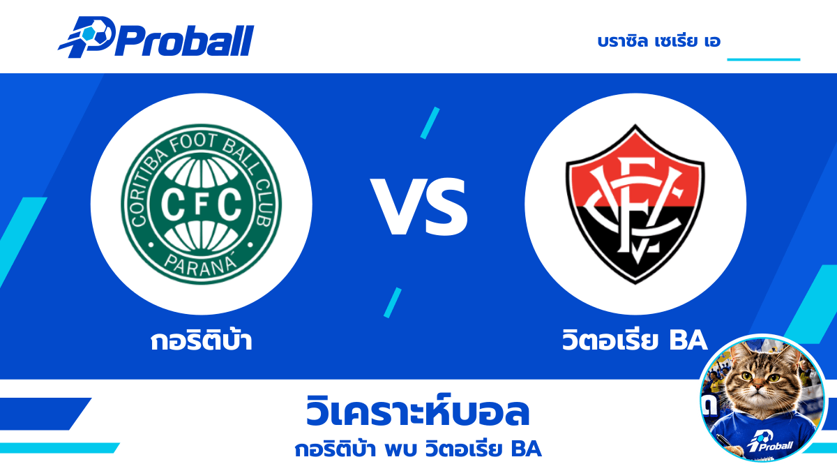 วิเคราะห์บอล บราซิล เซเรีย เอ กอริติบ้า VS วิตอเรีย BA: เจ้าบ้านลุ้นเบียดคว้าชัย